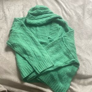 American Eagle hooded cropped sweater